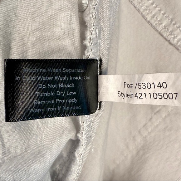 Boston Proper Metallic Coated Slim-Straight Jean | Silver | Size 8 - Picture 6 of 6